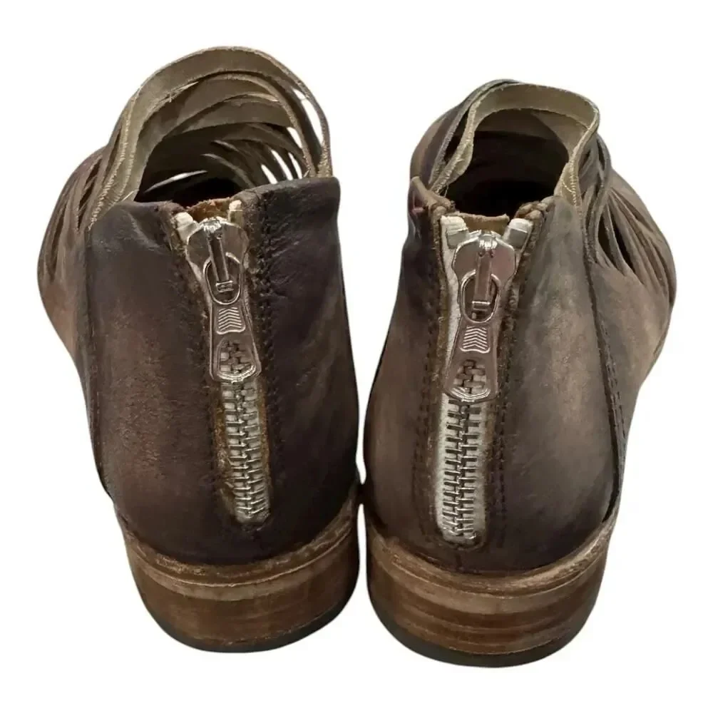 Free People Lost Valley Leather Distressed Ankle Boot Booties 40 9.5
